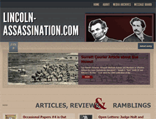 Tablet Screenshot of lincoln-assassination.com